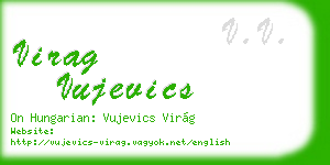 virag vujevics business card